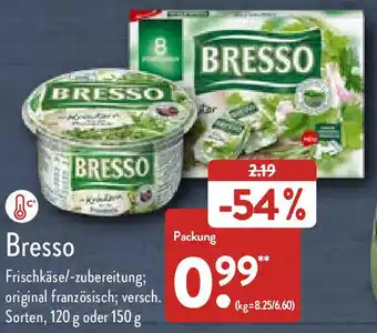 Aldi Nord Bresso Frischkäse/zubereitung 120 g oder 150 g Angebot