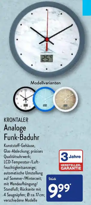 Aldi Nord Krontaler Analoge Funk Baduhr Angebot