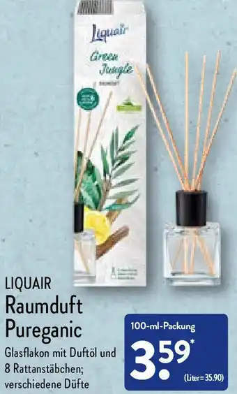 Aldi Nord Liquair Raumduft Pureganic 100 ml Packung Angebot