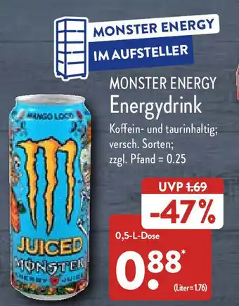 Aldi Nord Monster Energy Energydrink 0,5 L Dose Angebot