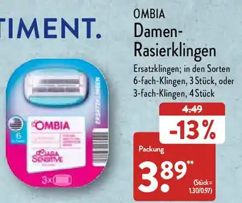 Aldi Nord Ombia Damen Rasierklingen Angebot