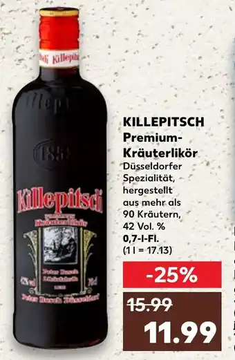 Kaufland Killepitsch Premium Kräuterlikör 0,7 L-Fl. Angebot