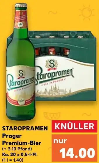 Kaufland Staropramen Prager Premium Bier Ka. 20x0,5 L-Fl. Angebot