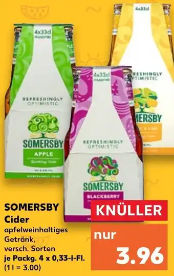 Kaufland Somersby Cider Packg. 4x0,33 L-Fl. Angebot