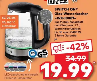 Kaufland Switch On Glas Wasserkocher ,,WK-J0001" Angebot