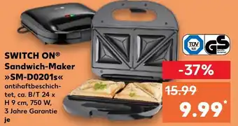 Kaufland Switch On Sandwich Maker SM-D0201s Angebot