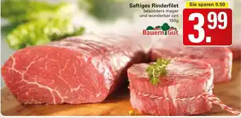 WEZ Bauern Gut Saftiges Rinderfilet 100g Angebot