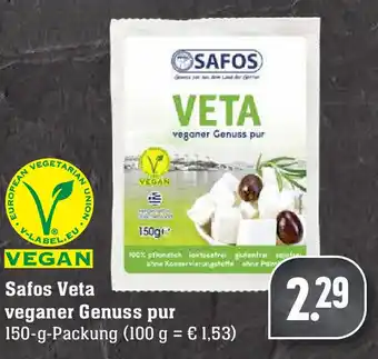 Edeka Vegan Safos Veta veganer Genuss pur 150g Angebot