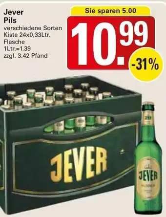 WEZ Jever Pils Kiste 24x0,33Ltr. Flasche Angebot