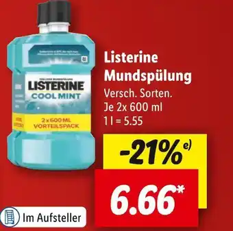 Lidl Listerine mundspülung Angebot