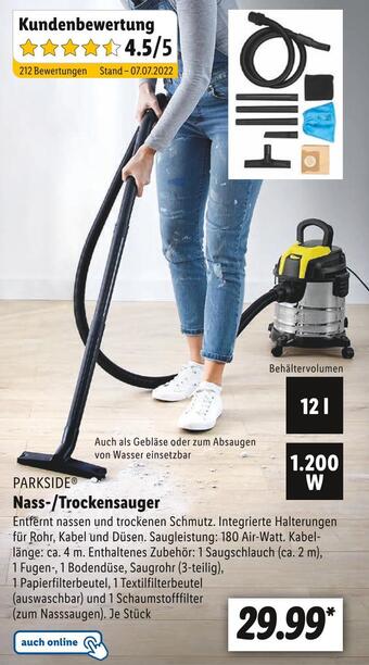 Lidl Parkside nass-/trockensauger Angebot