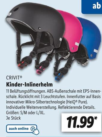 Lidl Crivit kinder-inlinerhelm Angebot