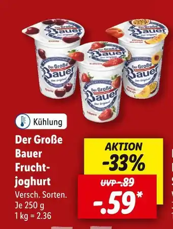 Lidl Der große bauer fruchtjoghurt Angebot