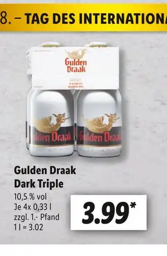 Lidl Gulden draak dark triple bier Angebot