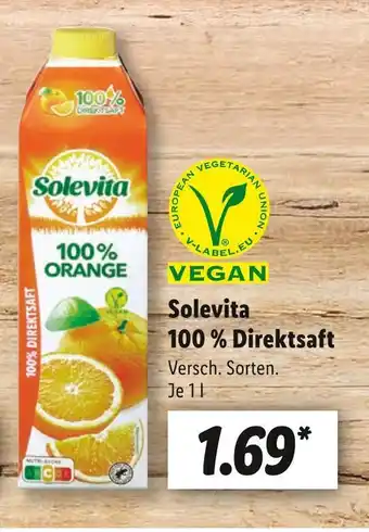 Lidl Solevita 100 % direktsaft Angebot