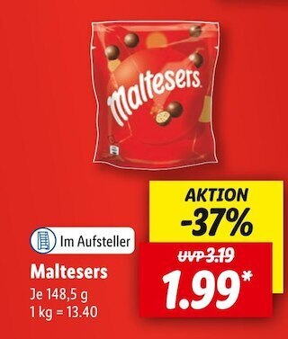 Lidl Maltesers schokokugeln Angebot