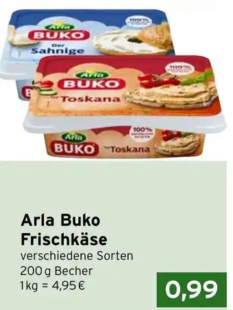 CAP Markt Arla Buko Frischkäse 200 g Becher Angebot