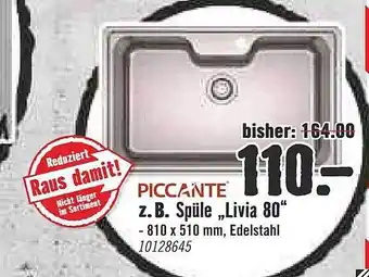 Hornbach Piccante z.b spüle „livia 80” Angebot