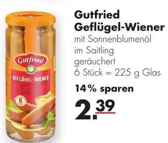 Handelshof Gutfried Geflügel-Wiener 225 g Glas Angebot