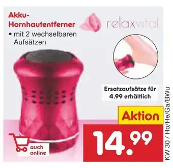 Netto Marken-Discount RelaxVital Akku-Hornhautentferner Angebot