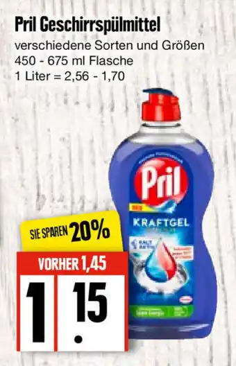 Edeka Pril Geschirrspulmittel 675/450ml Angebot