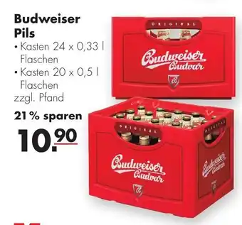 Handelshof Budweiser Pils 20 x 0,5 l Flaschen Angebot