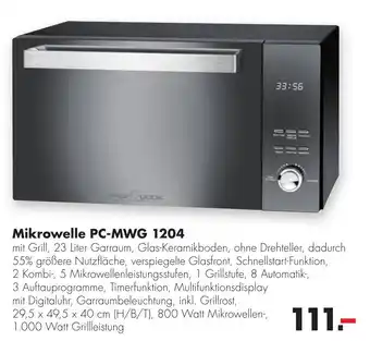 Handelshof Mikrowelle PC- MWG 1204 Angebot