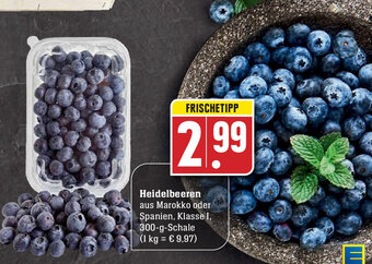 Edeka Heidelbeeren 300 g Schale Angebot