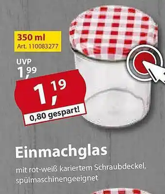 Sonderpreis Baumarkt Einmachglas Angebot