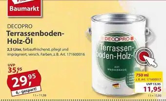 Sonderpreis Baumarkt Decopro terrassenboden-holz-öl Angebot