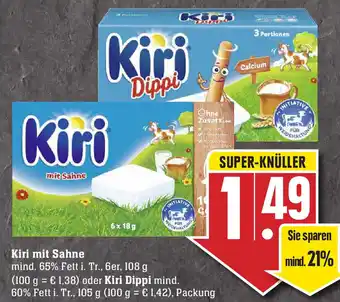 Edeka Kiri Mit Sahne 108 g oder Kiri Dippi Angebot