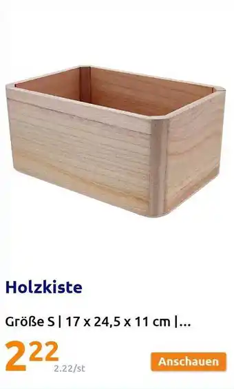 Action Holzkiste Angebot