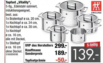 Franz Knuffmann Zwilling topfset „vitality“ Angebot