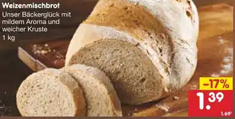 Netto Marken-Discount Weizenmischbrot 1 kg Angebot