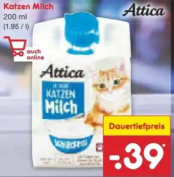 Netto Marken-Discount Attica Katzen Milch 200 ml Angebot