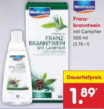 Netto Marken-Discount Franzbranntwein mit Campher 500 ml Angebot