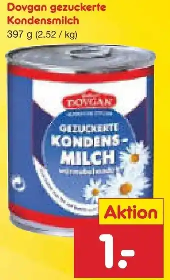 Netto Marken-Discount Dovgan gezuckerte Kondensmilch 397 g Angebot