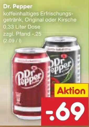 Netto Marken-Discount Dr. Pepper 0,33 Liter Dose Angebot