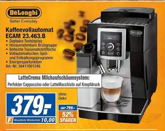 expert Techno Land Dẽlonghi kaffeevollautomat ecam 23.463.b Angebot