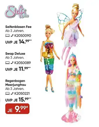 Galeria Steffi seifenblasen fee, swap deluxe oder regenbogen meerjungfrau Angebot