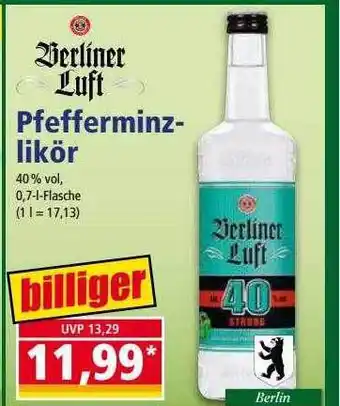 Norma Berliner luft pfefferminz likör Angebot