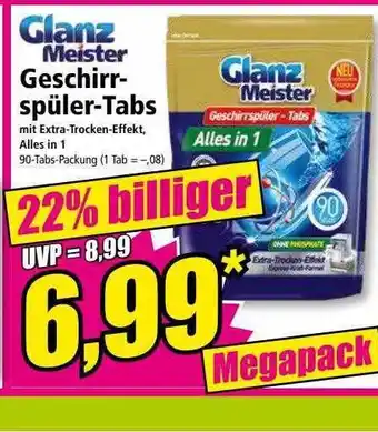 Norma Glanz meister geschirr spüler tabs Angebot