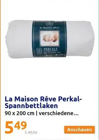 Action La maison rêve perkalspannbettlaken Angebot