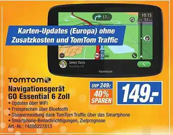 Expert Technomarkt Tomtom navigationsgerät go essential 6 zoll Angebot