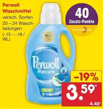 Netto Marken-Discount Perwoll Waschmittel 20-24 Waschladungen Angebot