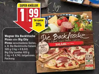 Edeka Wagner Die Backfrische Pizza oder Big City Pizza Angebot