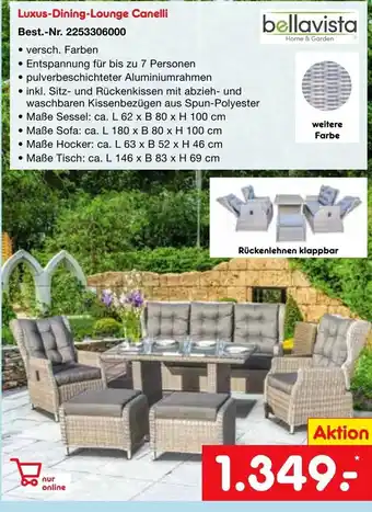 Netto Marken-Discount Bellvista Luxus-Dining-Lounge Canelli Angebot