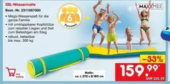 Netto Marken-Discount MaxxMee XXL-Wassermatte Angebot