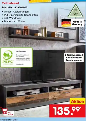 Netto Marken-Discount FW TV-Lowboard Angebot