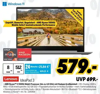 MEDIMAX Lenovo IdeaPad 3 Angebot